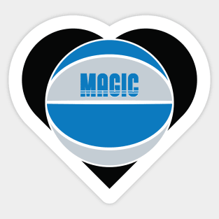 Heart Shaped Orlando Magic Basketball Sticker